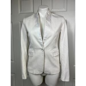 Rag & Bone Women's White Single Button Blazer Jacket Size 2